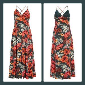 Leith Size XL Green Gables Chintz Floral Print Cami Maxi Dress